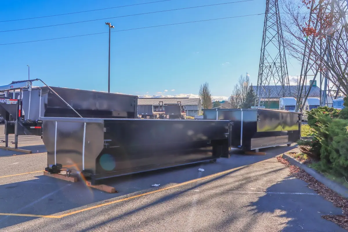 Roll-off dumpster ready for waste disposal at job site for Estate Cleanout Dumpster Rental in Santa Paula